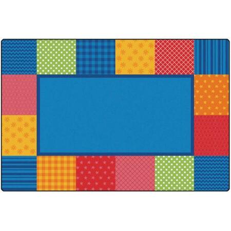 CARPETS FOR KIDS Pattern Blocks 4 x 6 Primary Rug CAR1954